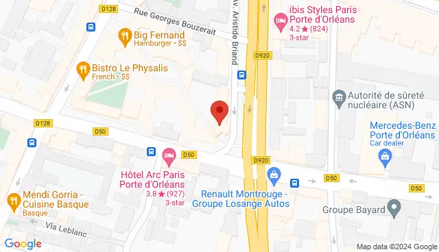Map with the location of the offer