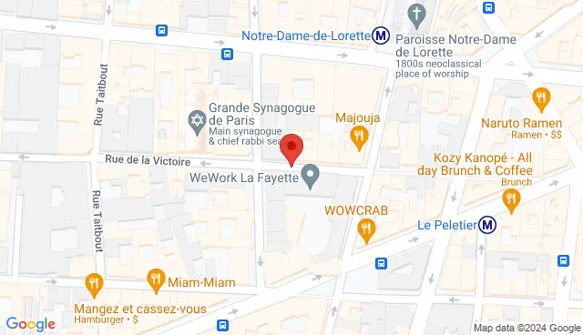 Map with the location of the offer